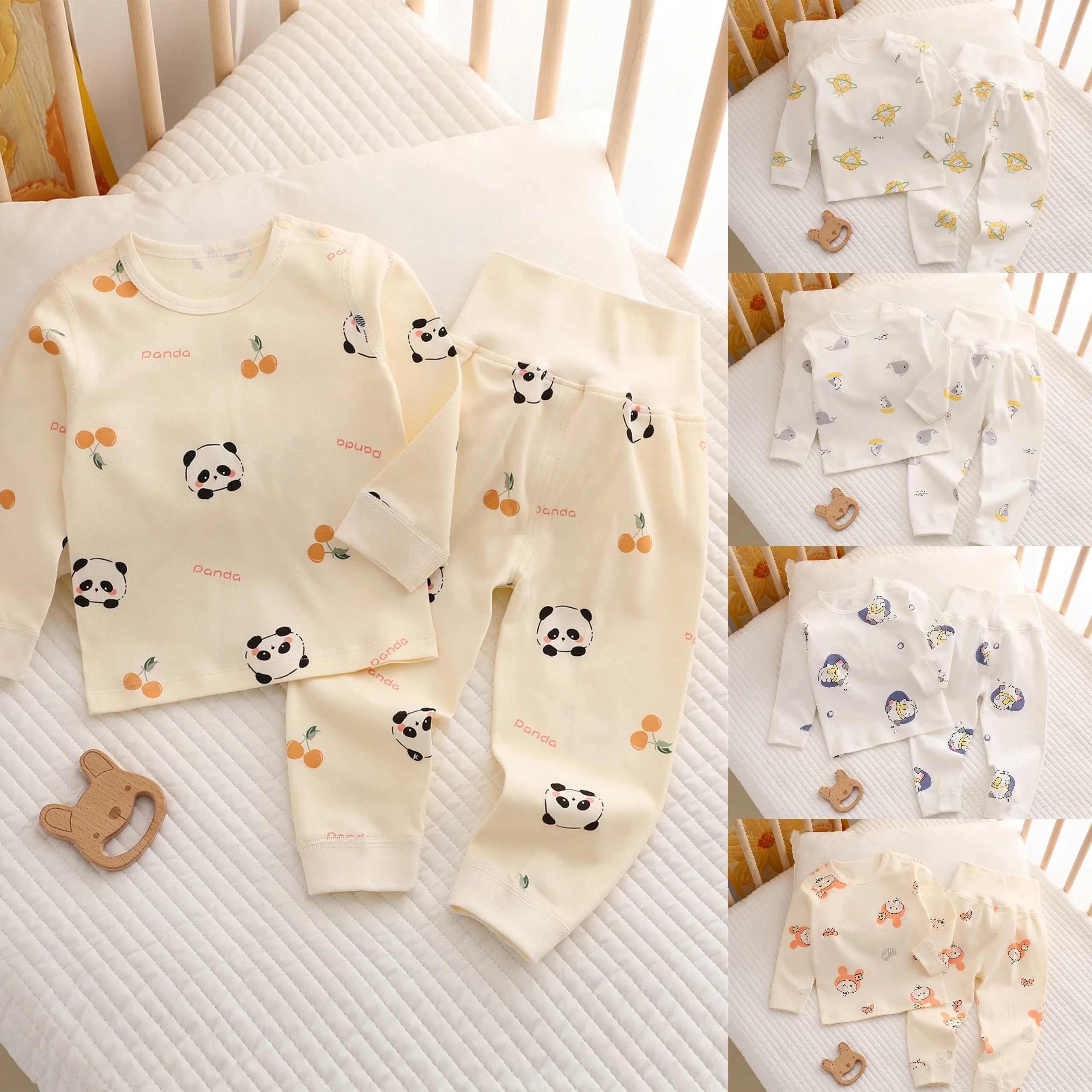Baby 2-Piece Cotton Suit - Coordinated Top & Bottom for Newborns & Infants 0-9 Months