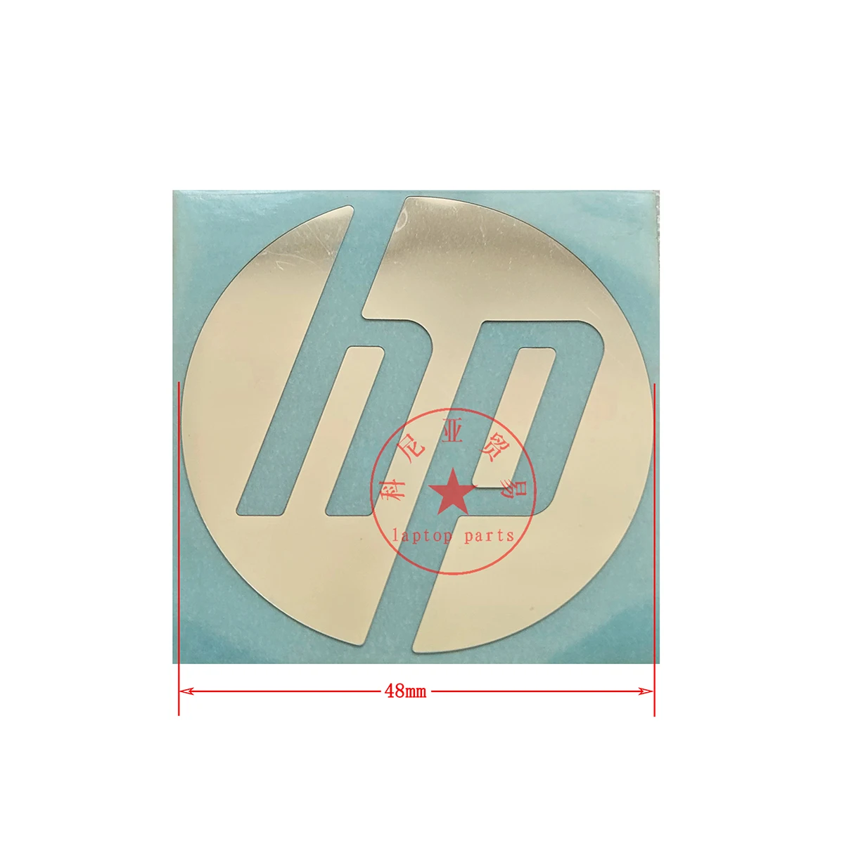 For HP Laptop LCD Cover Sticker Nameplate Plastic Version Rotundity Silver Black Green Purple 42MM 44MM 48MM keyboard stickers laptop sticker