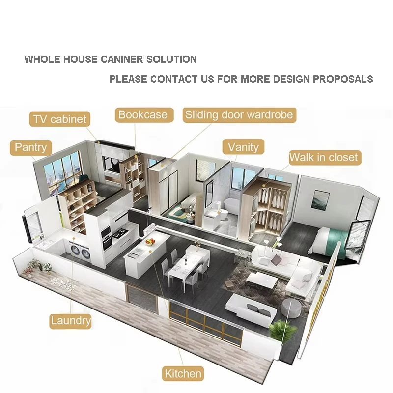 Modern Glossy Modular Kitchen Cabinet Set 6