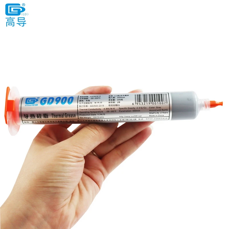 Peso Líquido 0.5 30 10 Gramas Gd900 Compostos Condutores Térmicos Cinzentos do Dissipador de Calor do Emplastro da Pasta da Graxa para a Cpu Gpu Conduziu mb st ht - Imagem 3