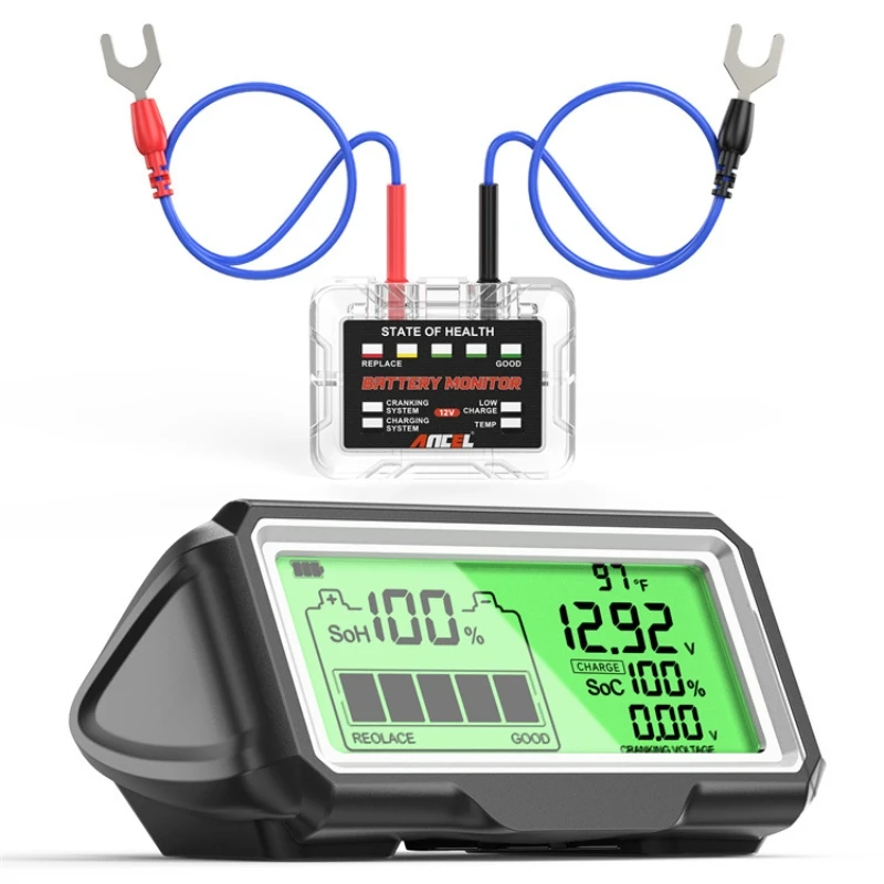 

BM200 PRO 12V LED Car Battery Tester Monitor Head-Up Display Waterproof SOH SOC Charging Battery Capacity Analyzer Tools