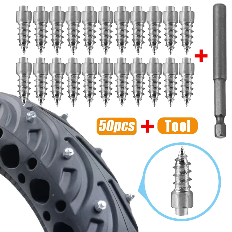 50-10pcs Winter Anti-Slip Screws Nails Tools Car Tire Studs Anti Skid Falling Spikes Wheel Tyres Car Motorcycle Bicycle wheel tyre studs