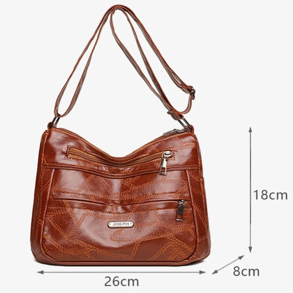 2 Main Pockets Purses and Handbags Pu Leather Crossbody Bags for Women Mom Designer Shoulder Messenger Bag Sac A Main New