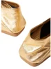 Women Square Toe Flats  Simple Style Daily Shoes Lady Shoes Spring Autumn Flats Gold Mule Slip On Women Basic  Loafers 4