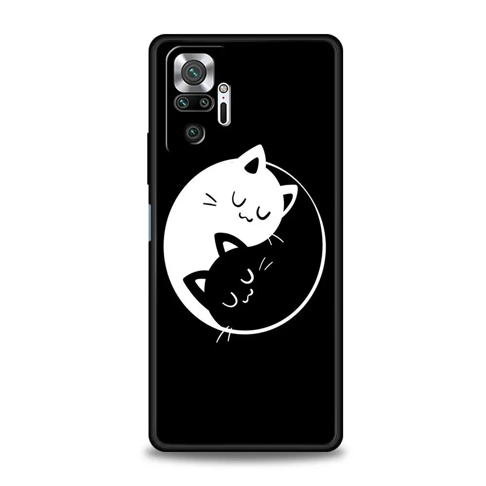 Cartoon Cat Black Phone Case Cover