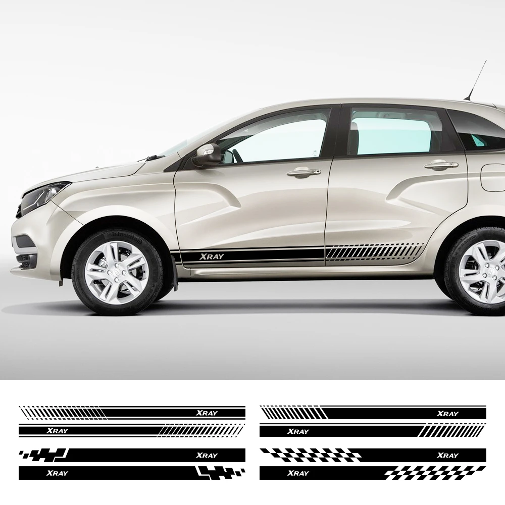 Per Lada Xray Xb2 Xb4 Xb8 T4 X4 Rx8 Adesivi Laterali Per Porte Auto Strisce Lunghe Decalcomanie Per Pellicole In Vinile Decorazione Auto Suv Tuning Ac