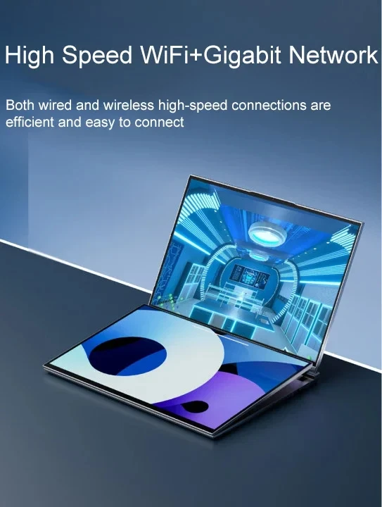 16+16 inch Dual Screen Laptop Intel i7-1260P/i5-12450H Windows 11 2*DDR4 M.2 2280 SSD WIFI BT Double Screen Laptop Computer 6