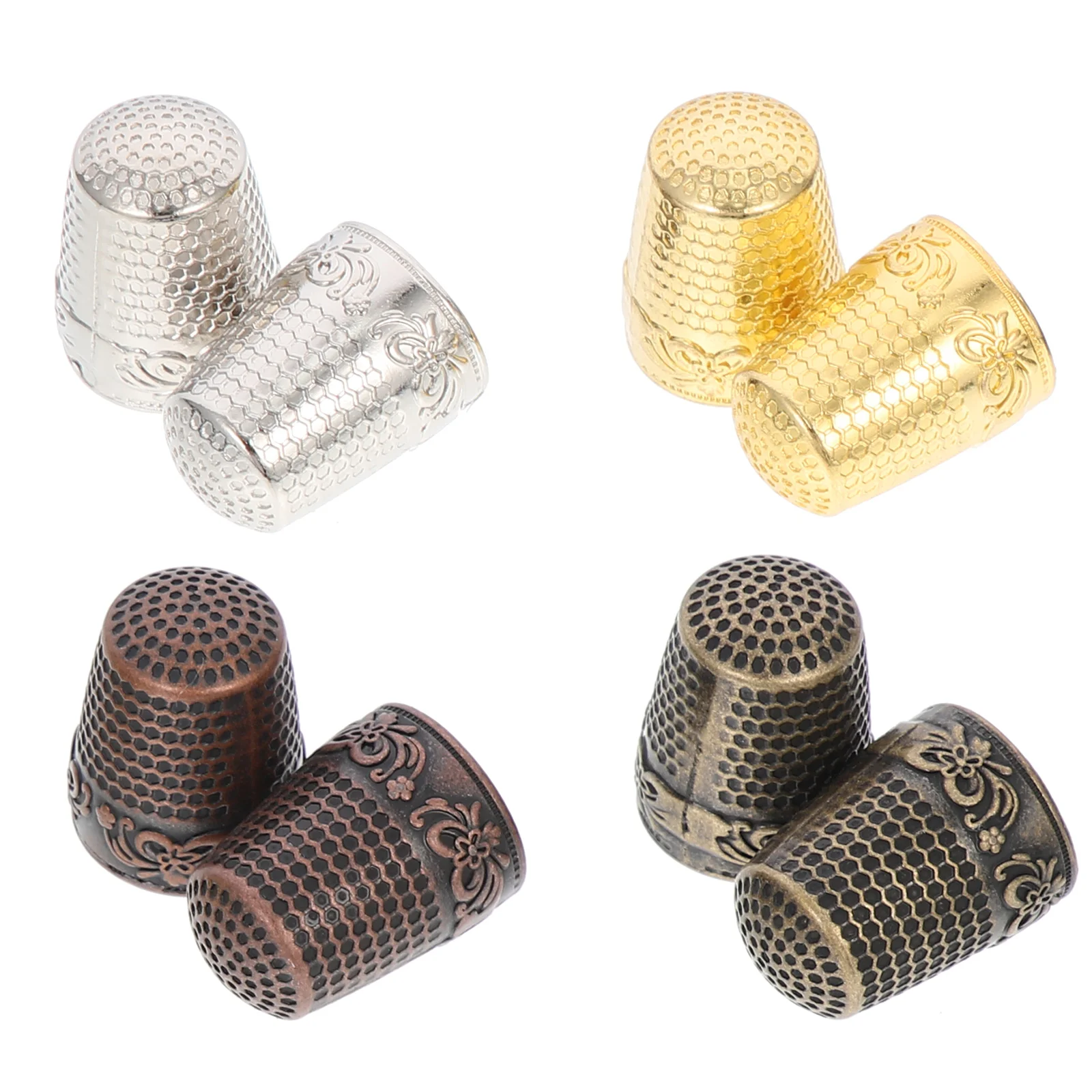 

Thimble Sewing Thimbles Finger Protector Metal Hand Quilting Decorative Embroidery Copper Fingertip Needlework Shield