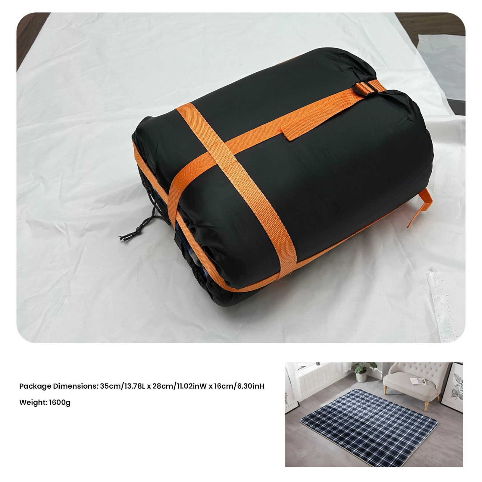 USB Electric Heating Pads 3 Adjustable Temperature Camping Heating Sleeping Pad with 6 Heating Zones for Outdoor Hiking Travel