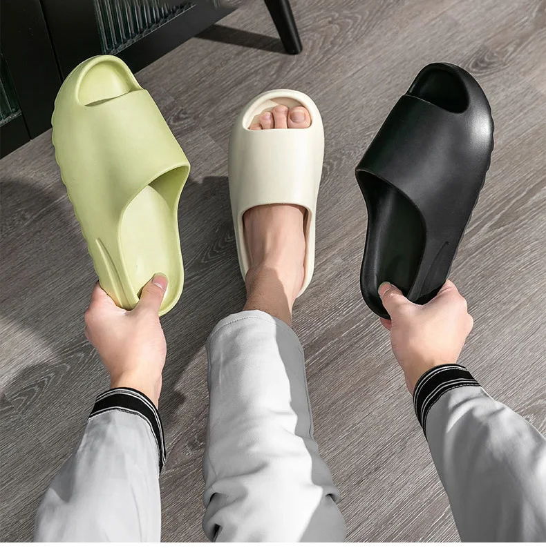 Home Women Thick Bottom Slippers Platform Chunky Heel Living Room Bathroom Slides Non Slip Trend Designer Shoes Ladies Female