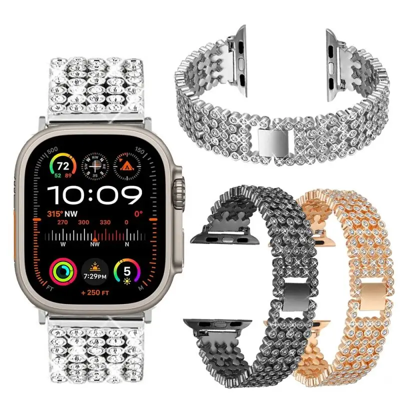 Elegant Diamond Metal Strap