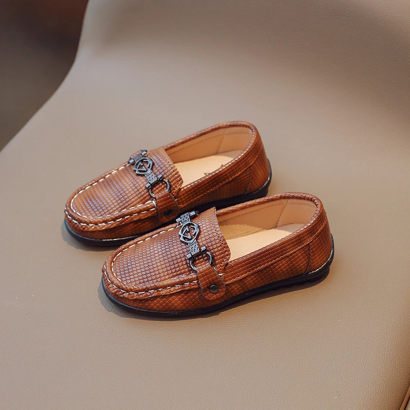 Kids Leather Loafers Casual Shoes for Boy Girl