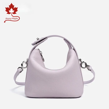 Nuova borsa a tracolla piccola a forma di Bento colore viola chiaro per il tempo libero borsa a tracolla da donna in vera pelle di mucca borsa estiva di alta qualità