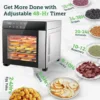 8-Tray Stainless Steel,600W with 4 Presets & Digital Timer for Jerky, Fruit, Herbs - Dishwasher Safe, BPA Free Food Dehydrator