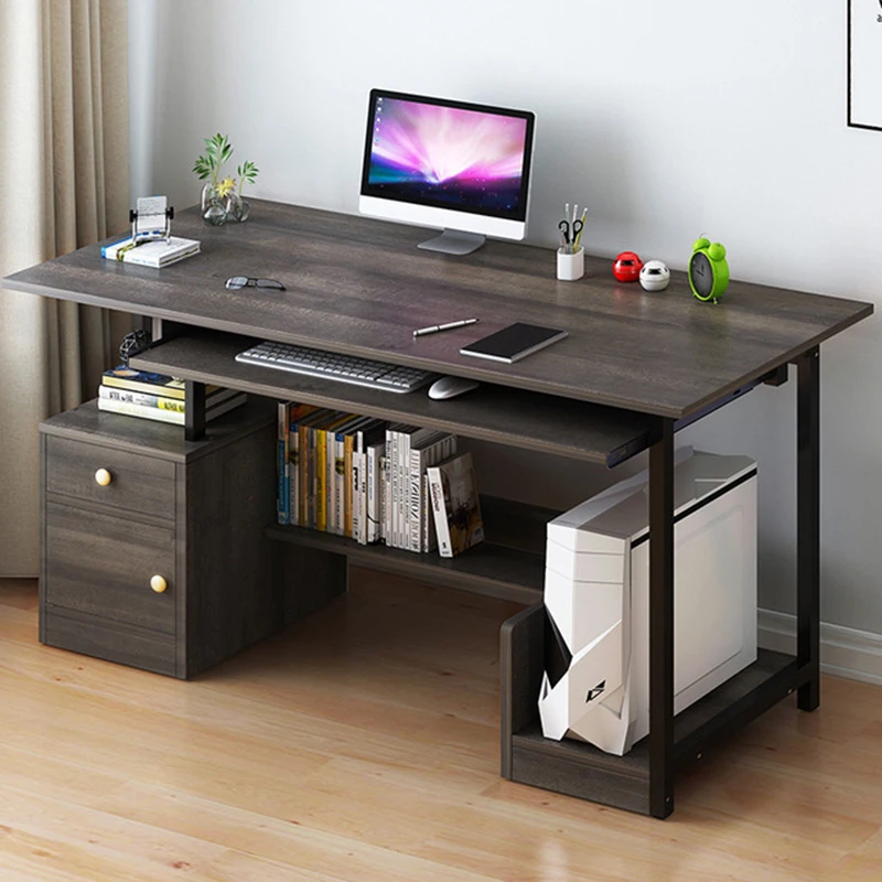 Home Office Computer Desk With Keyboard Tray Drawer Storage Large Table  Student Writing Table Work Furniture 110X45X72cm - AliExpress