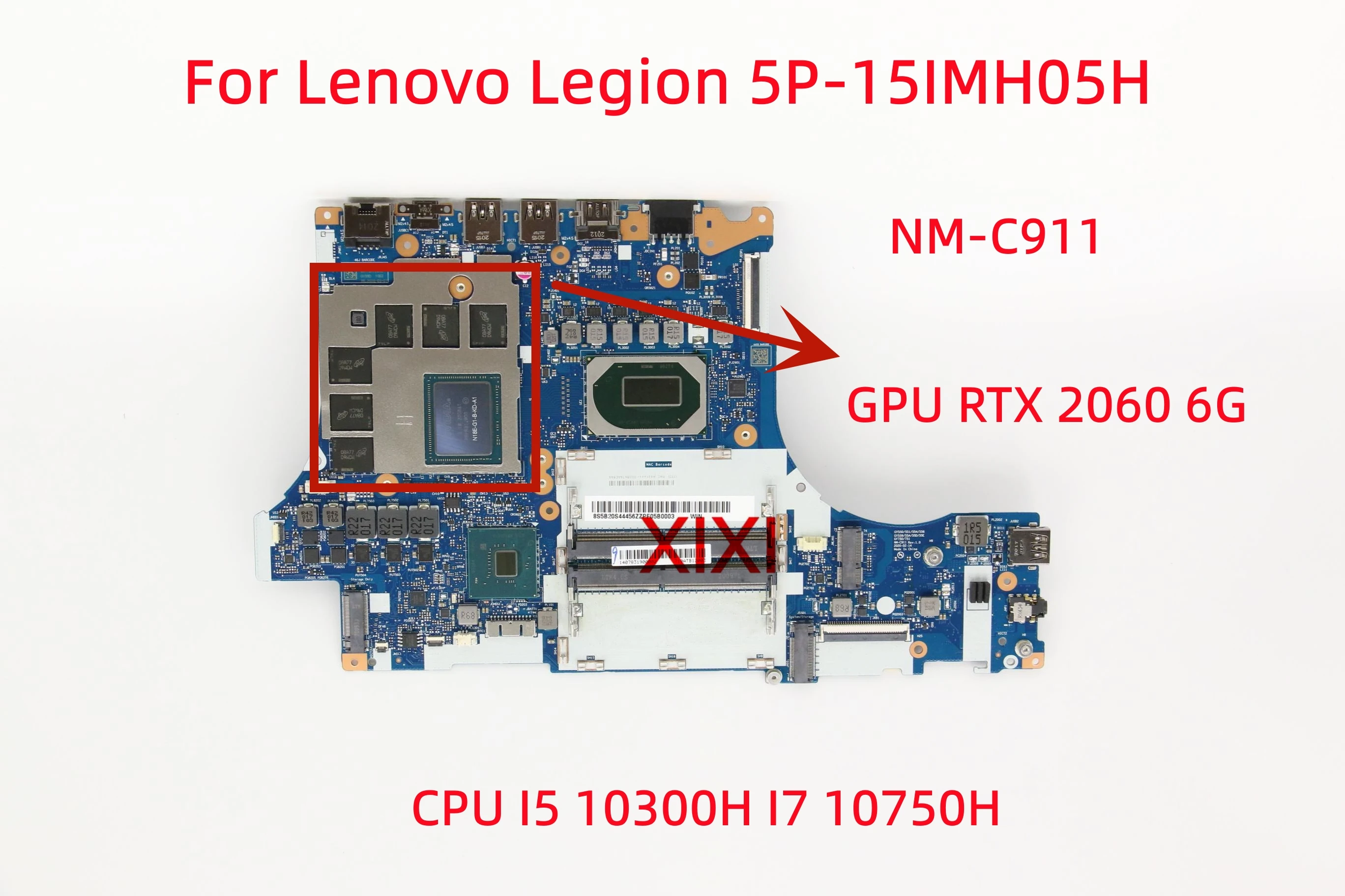 Nmc911 For Lenovo Legion 5p15imh05h Laptop Motherboard With Cpu I5