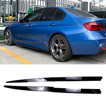 M Performance Style Side Skirt For BMW 3 Series F30 F31 2012-2018 4PCS Side Diffuser Winglet Aero Splitters Extension Body Kits 1