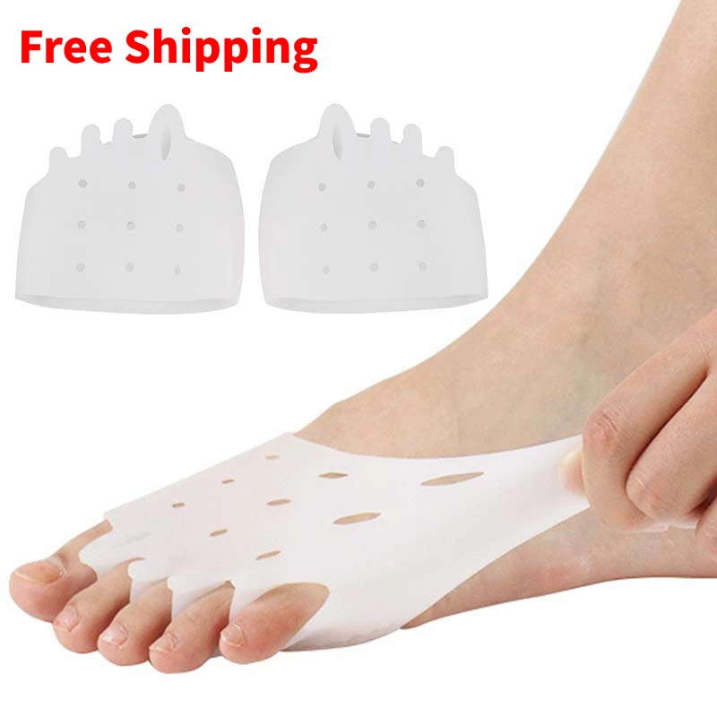 

1Pair Gel Honeycomb Insole Forefoot Pad Silicone Hallux Valgus Splitter Toe Orthotics Straightener Bunion Corrector Pain Relief