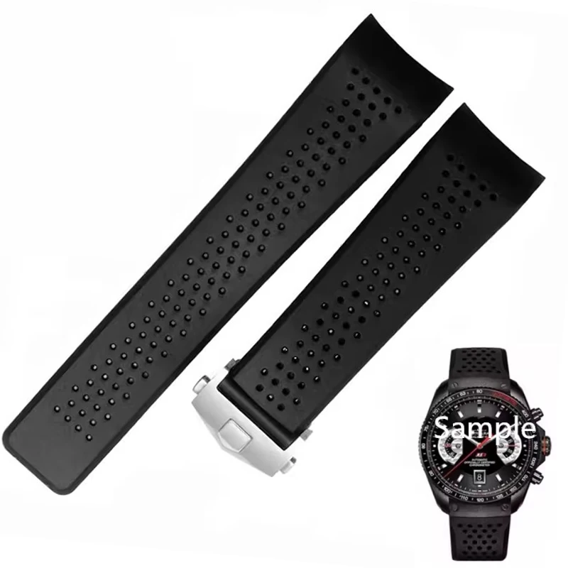 22Mm 24Mm Catena Per Orologio Per Tag Heuer Grand Carrera Aquaracer Cinturino In Silicone Morbido Cinturino Per Orologio Da Uomo Cinturino In Gomma Pe