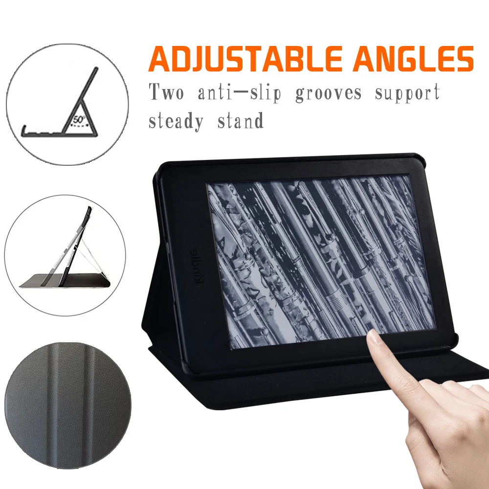 Leather Tablet Stand Case for Kindle Paperwhite 5/Paperwhite 1 2 3 4/Kindle 8th Gen/Kindle 10th Gen Picture Series Protect Cover