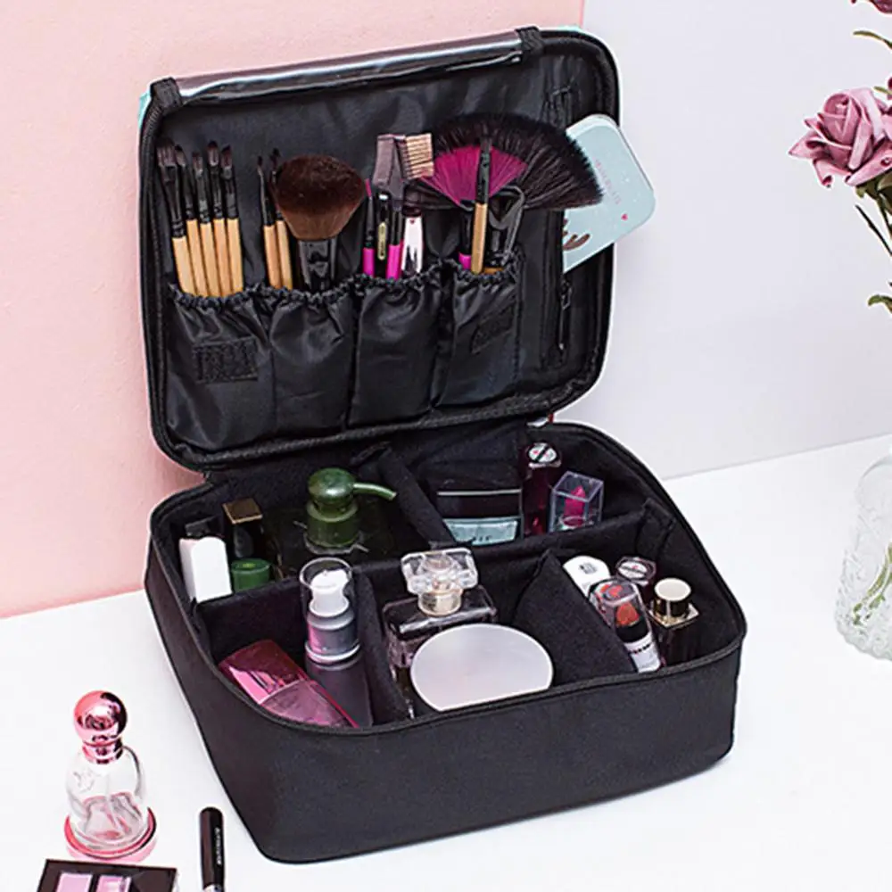 Big Makeup Bag Cosmetic Case Professional Storage Handle Organizer Travel  Kit