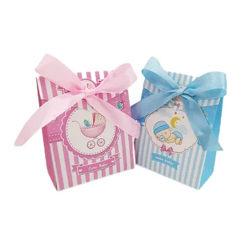 50/100 PCS 베이비 샤워 유모차 포장 선물 가방 쿠키 사탕 상자 세례 선물 어린이 생일 파티 호의 용품, 150 피스