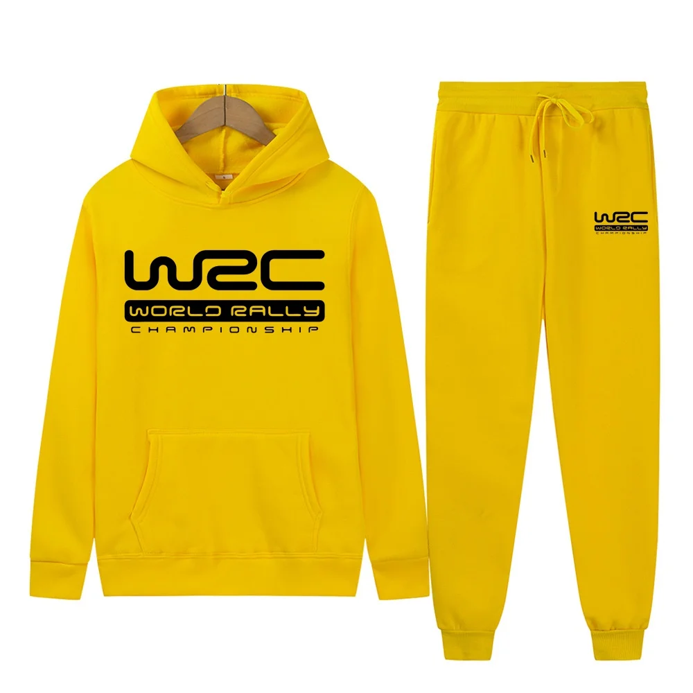 남녀공용 양털 맨투맨 후드 바지, 월드 랠리 챔피언십 WRC 남성 운동복 운동복, 유니섹스 앙상블 옴므, 2 개 세트