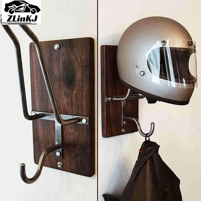 Multifunction Steel Motorcycle Accessories Helmet Holder Hanger Rack Wall Mounted Hook for Coats Hats Caps Helmet Rack Black 1Pc motorcycle helmet holder