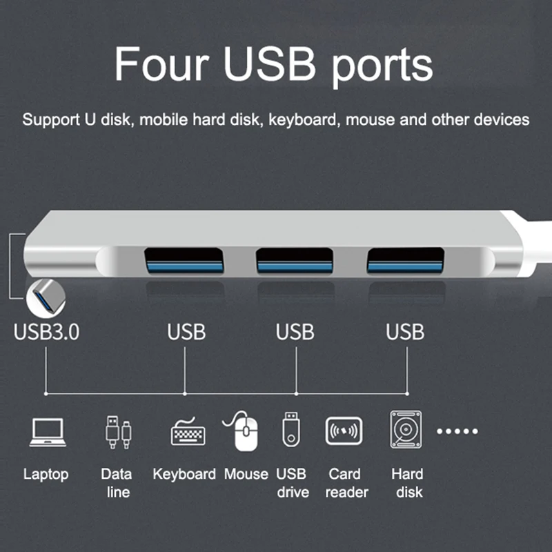 Multiport Docking Station with Type C Plug HDMI VGA USB Power Delivery Hub for Laptop Macbook Pro HP DELL Surface USB 3.0 Dock