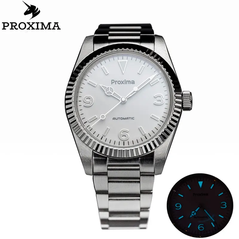 

PX1700-TC Top brand Men Watch 39mm Business Luxury Sapphire PT5000 Automatic Mechanical Wristwatch Carving Fluted Bezel 10 ATM