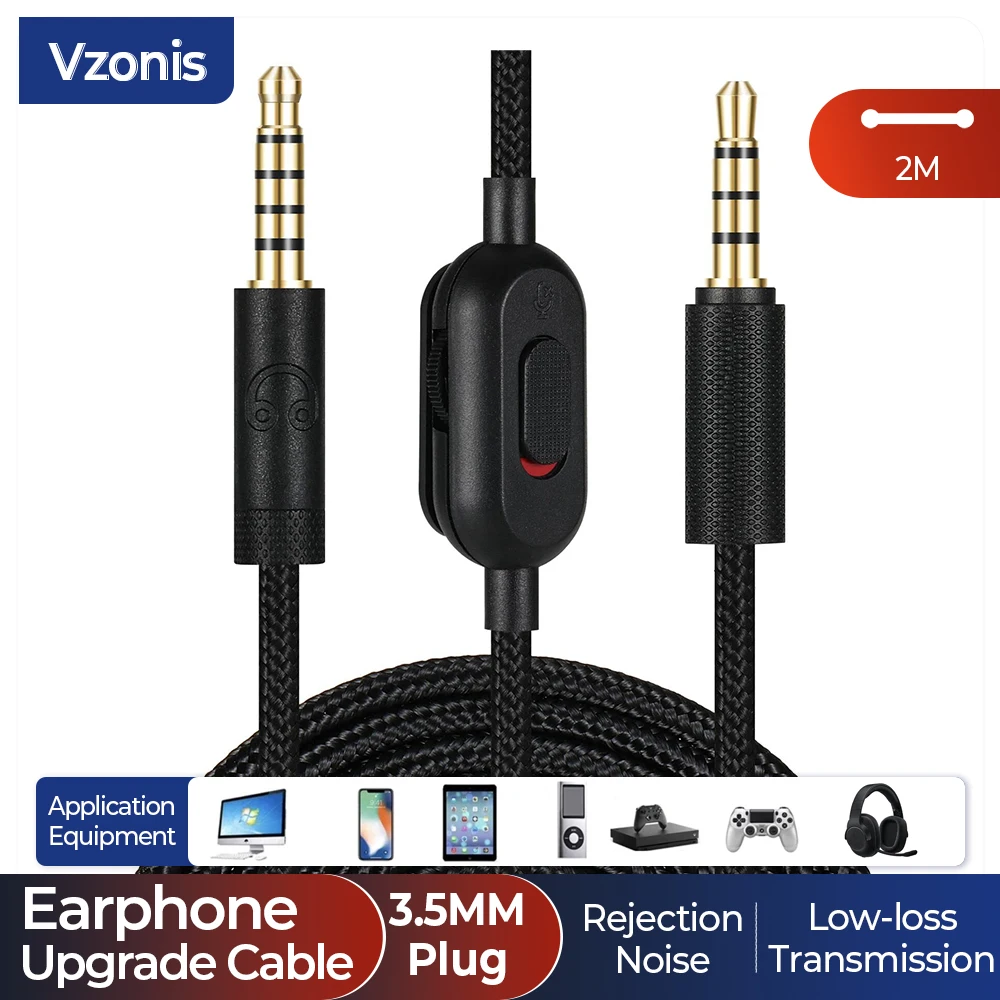 Audio Logitech G Pro X Low Volume 2M Gaming Headphone Audio Cable