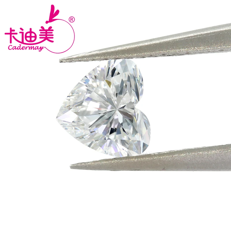 

CADERMAY Heart Cut Fancy D Color VVS1 Clarity HPHT Lab Grown Diamond 1.010 CT Loose Stone Gemstone For Jewelry Making