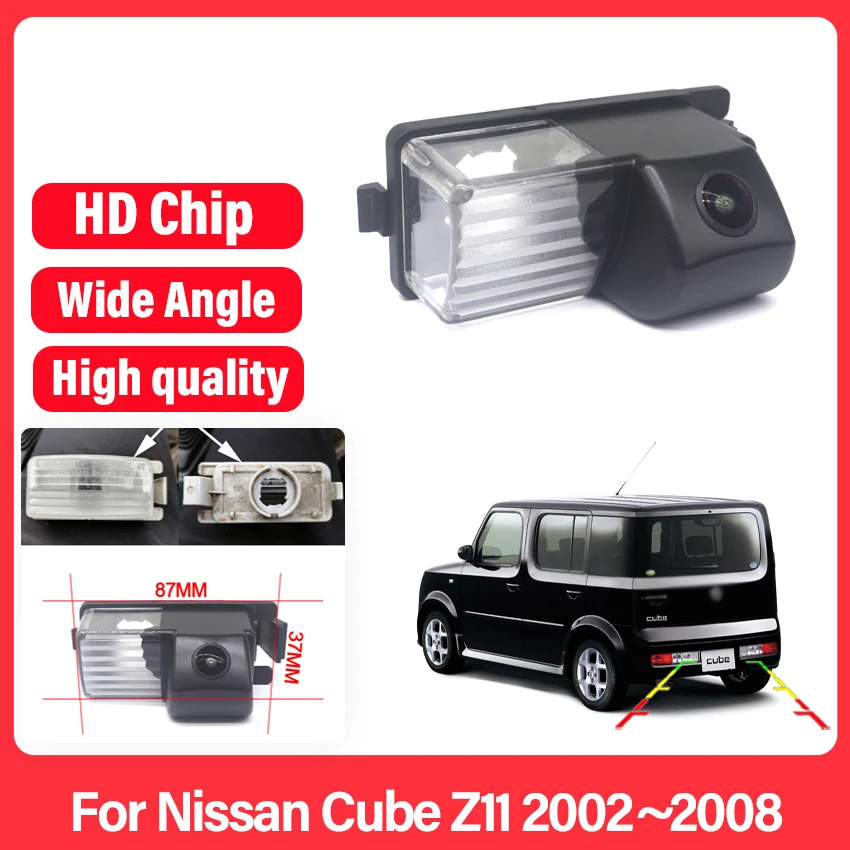

Car Rear View Camera For Nissan Cube Z11 2002 2003 2004 2005 2006 2007 2008 HD Night Vision High quality RCA Reverse Camera