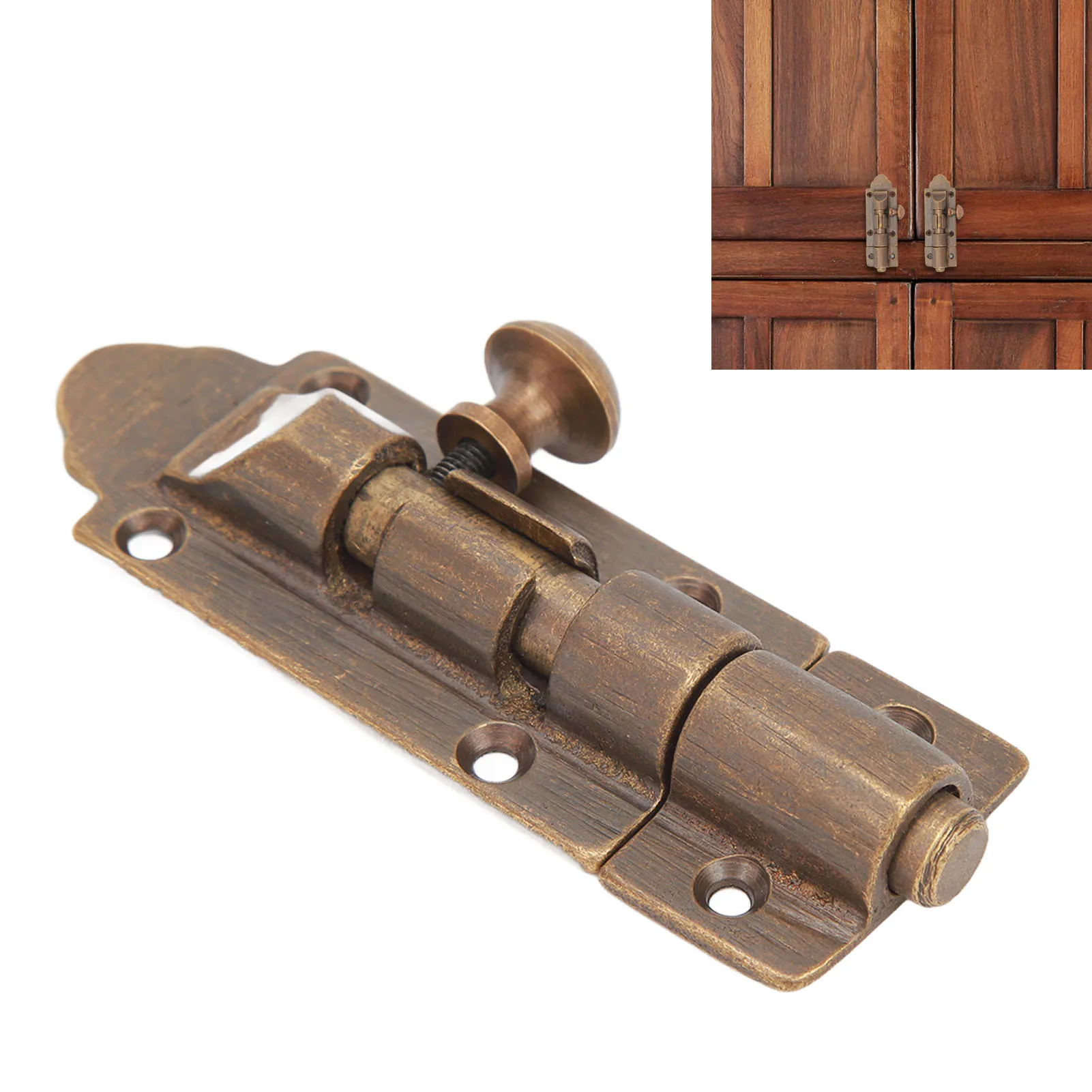 Barrel Bolt Buckle Rust Proof High Hardness Brass Antique Sliding Door Latch For Window Closet Furniture