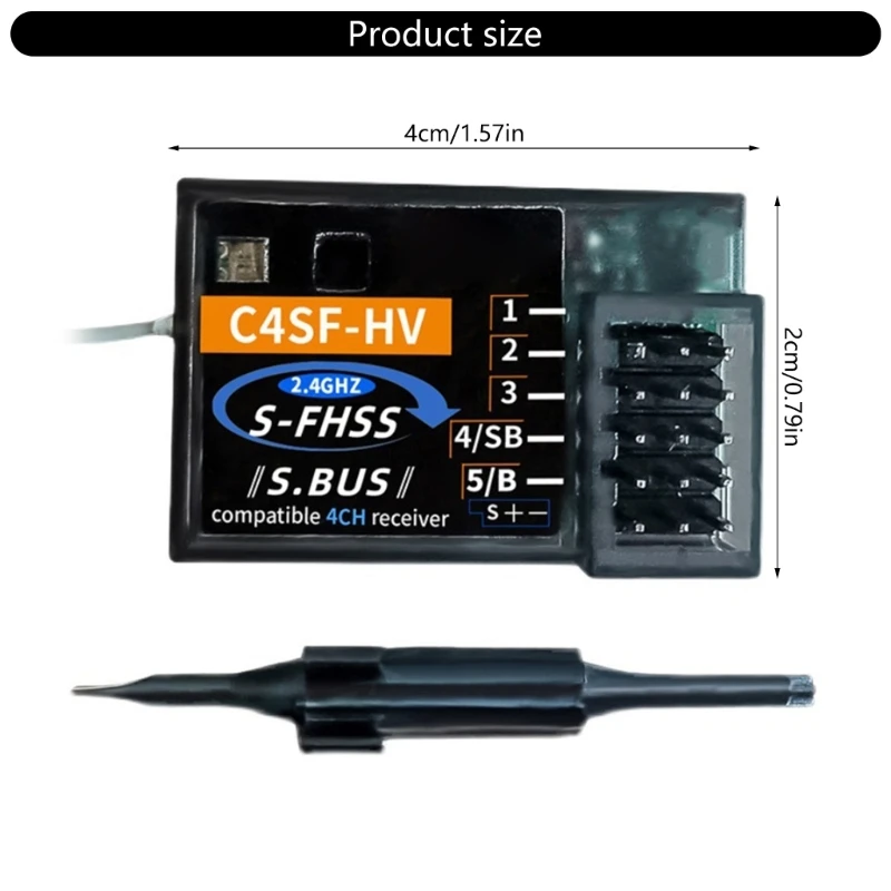 C4SF HV Splash Resistant Receiver For FutabaS FHSS FHSS SBUS 3PV 3PK 4PKS 7PK drone accessories drone repair parts