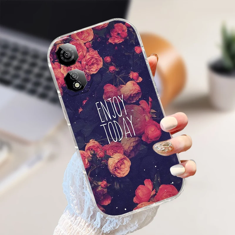 Shockproof Clear Silicone TPU Phone Case with Cute Animal Design