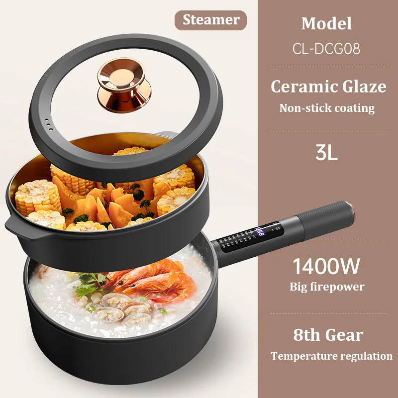 Multifunctional Electric Cooking Pot Household Dormitory Students All-in-one  Pot Frying Pan Large-Capacity Electric Hot Pot - AliExpress