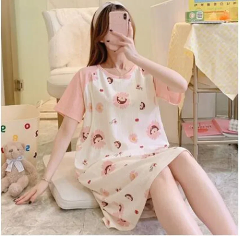 Maternity Breastfeeding Nightgown For Summer