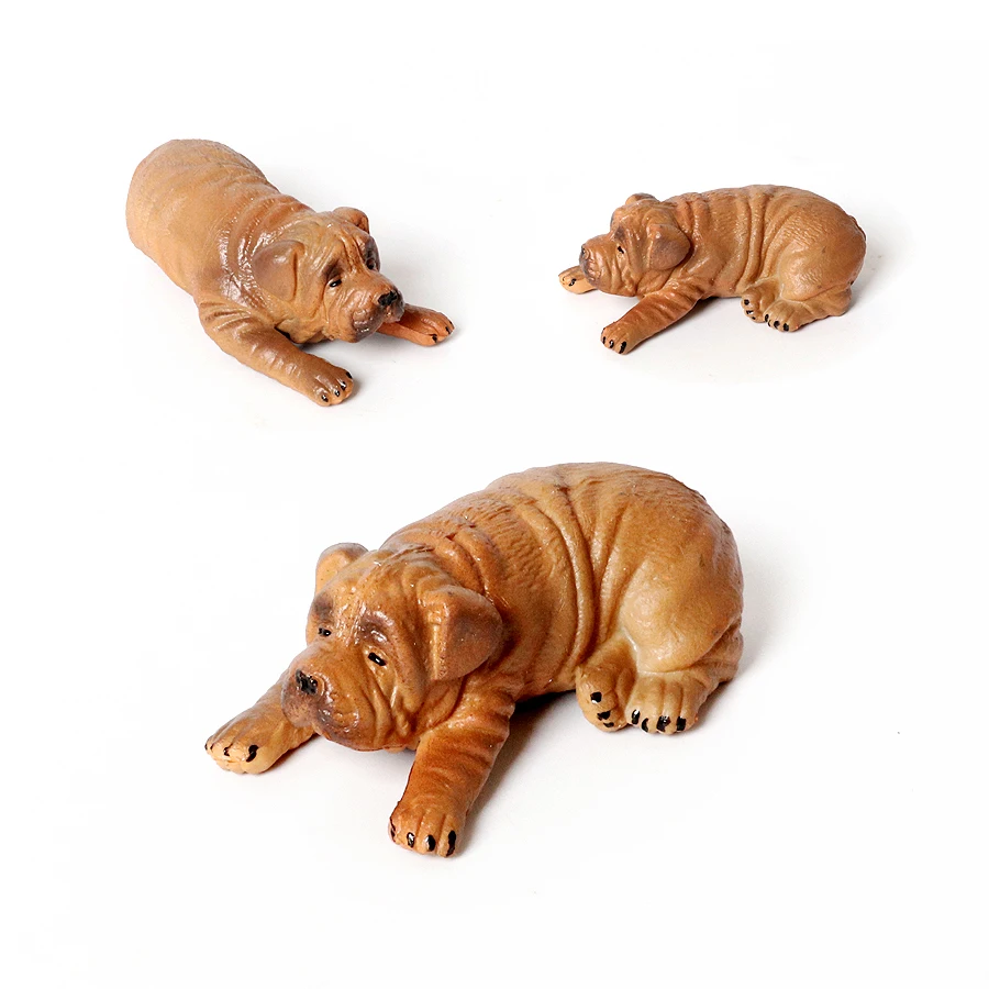 Realistic Mini Dog Figurine Playset - Adorable Puppy Figures for Cake Toppers and Gifts