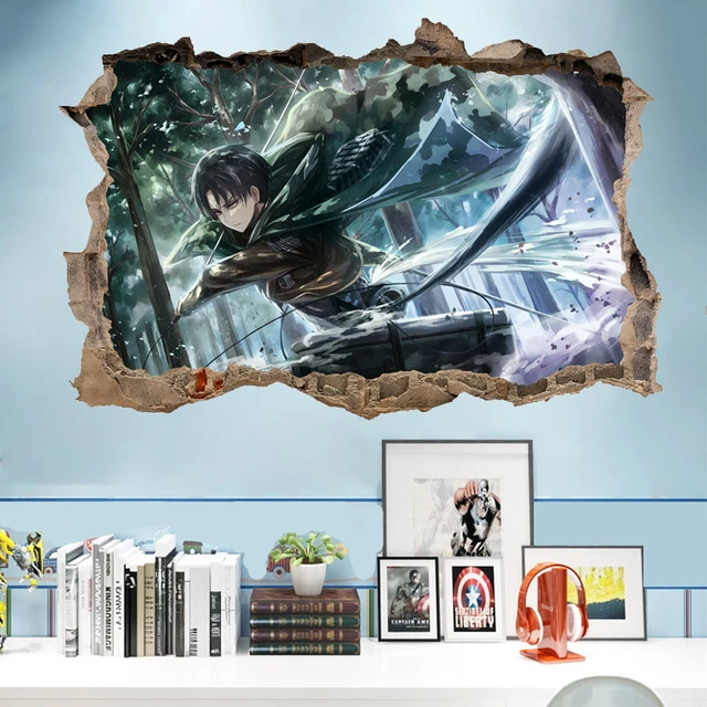 Room Decoration Anime Attack Titan  Attack Titan Wall Stickers - 50pcs Kit  Art - Aliexpress