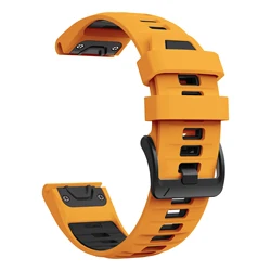 QuickFit Silicone Watch Strap - Premium Replacement Bracelet Band - 1PCS QuickFit 26mm (A - Orange Black)