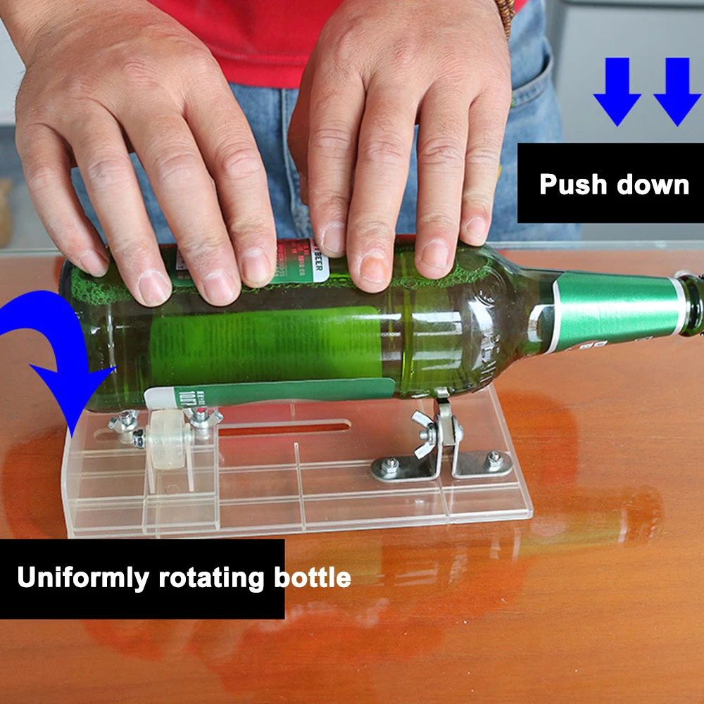 DIY Glass Bottle Cutter Metal Glassbottle Cut Machine Adjustable Sizes Wine Bottles Crafting Household Decorations Cutting Tool 2