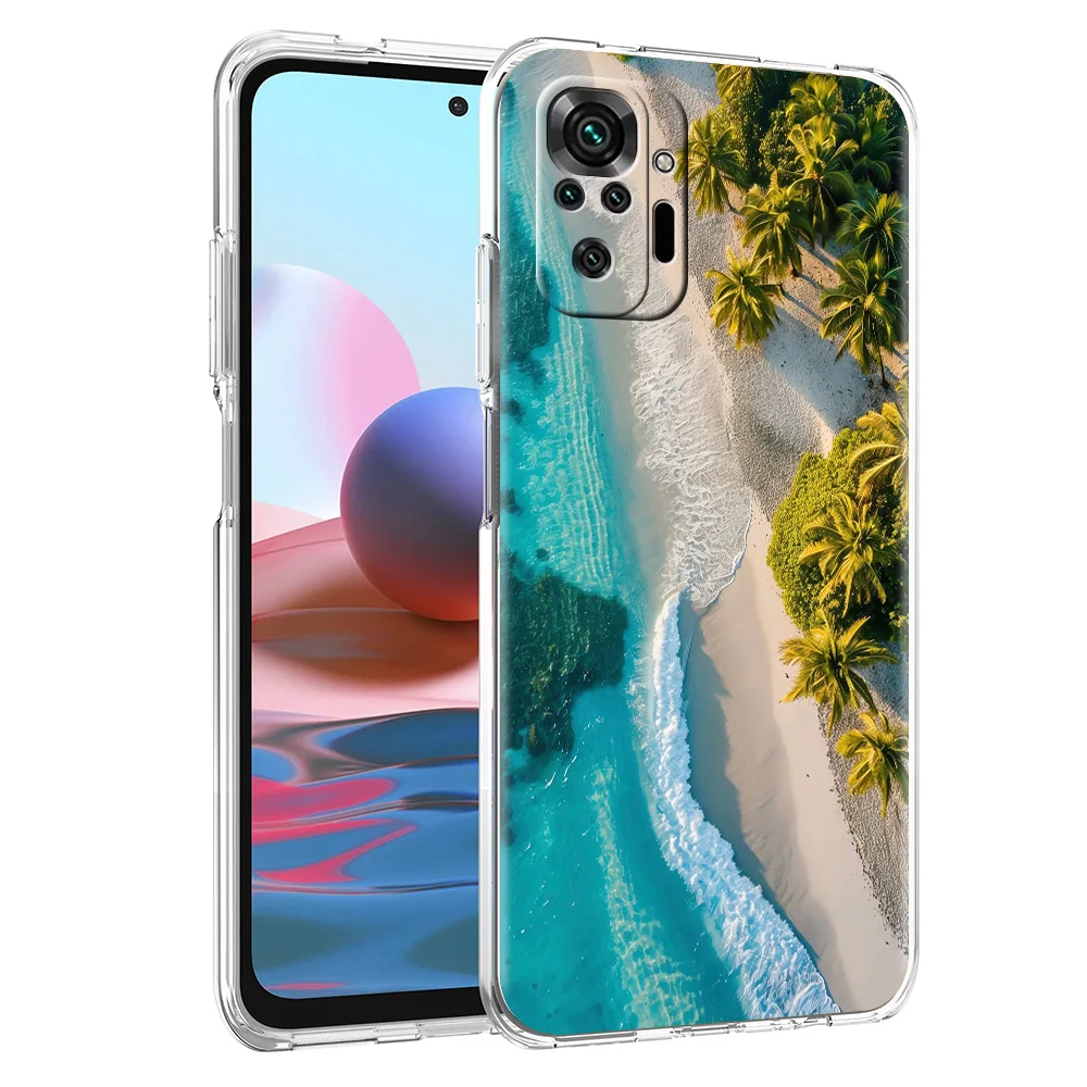 Seaside Wave Beach Pattern Soft TPU Phone Case