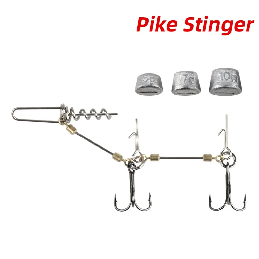 Pike Fishing Stinger Rig Hook S/M/L Speed Link Rolling Swivel for Soft Lure Swimbait Accessories