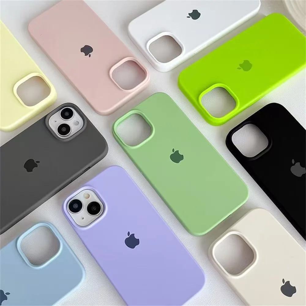 Enhanced Liquid Silicone Candy Color Phone Case with Logo Box Cover