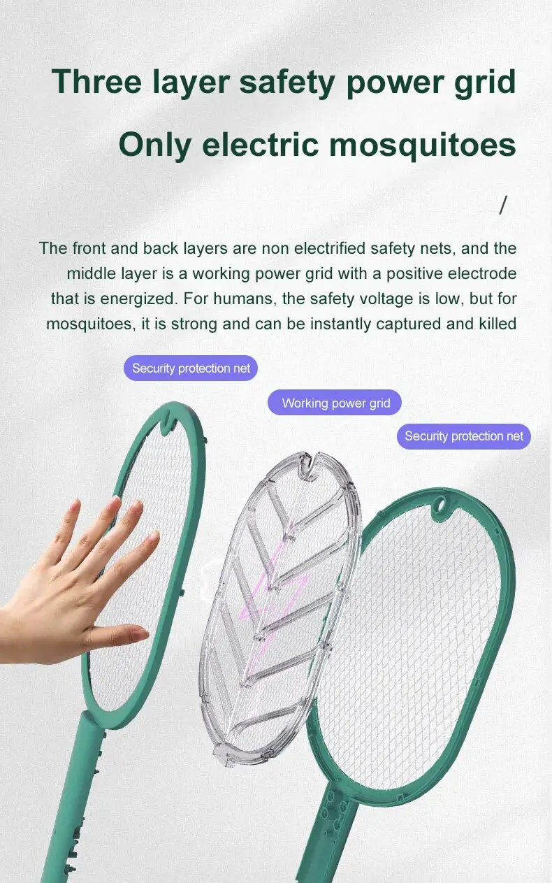 White Electric Mosquito Swatter