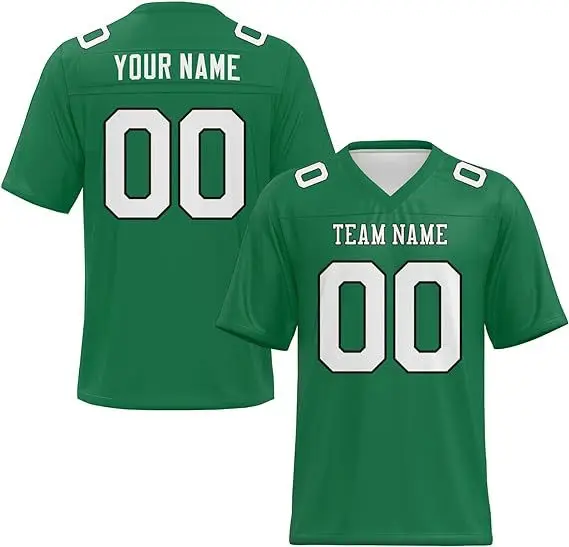 

Custom Personalize Stitched Sewn On Name NO.Brian Dawkins Ron Jaworski Randall Cunningham Carmichael Reggie White Brown Jersey