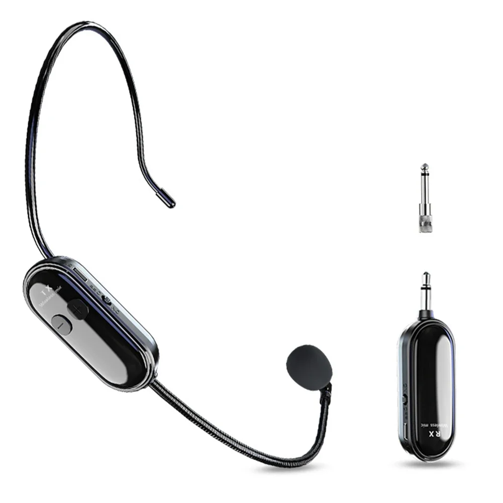2.4G Wireless Headset & Handheld 2 in 1 Mic Long Range Mic System Headset Mic for Teaching Stage Performers Fitness Instructors