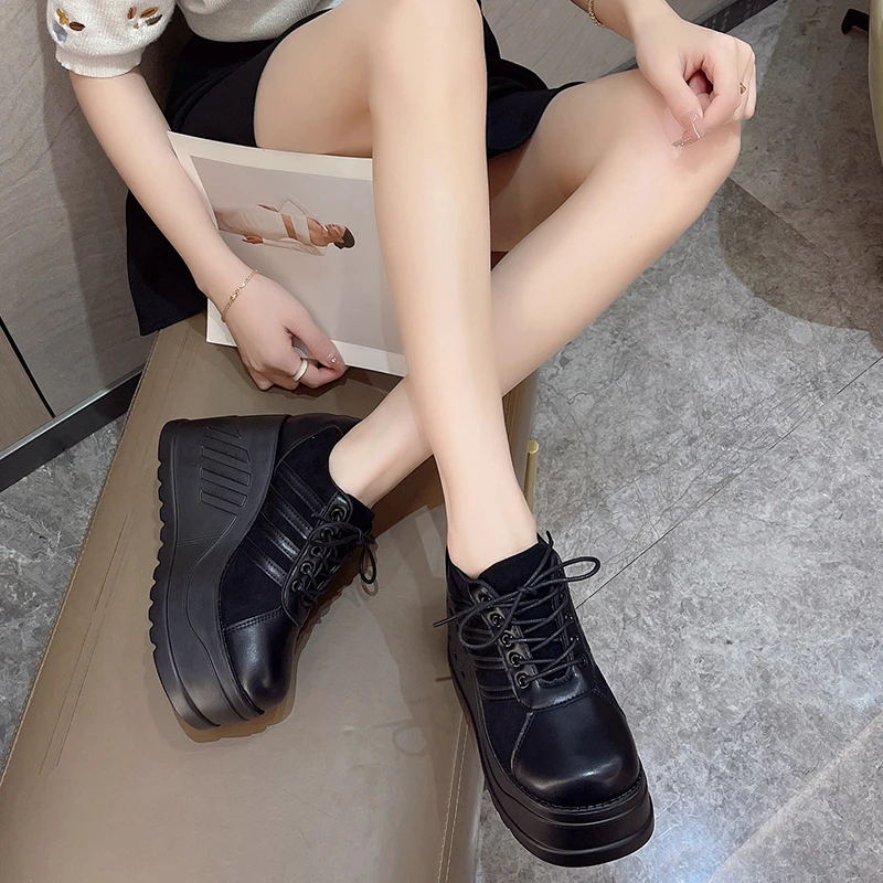 35-43 Female Goth Platform Fashion Cosplay Wedges High Heels Women's Pumps 2025 Street Sneaker Shoes women high heels