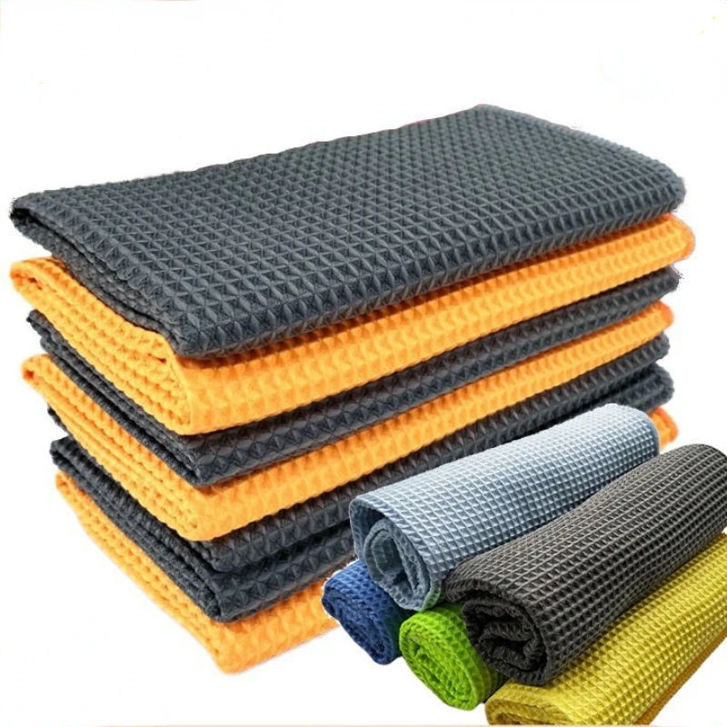 1PairWaffleAutoTowelsDetailingCleaningClothCarRagWashTowel